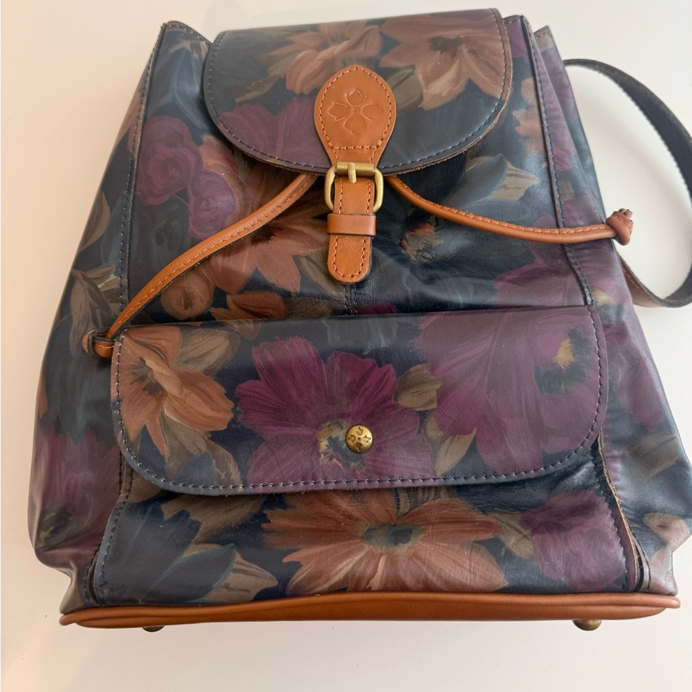 Patricia Nash Floral Leather Backpack - Picture 4 of 13